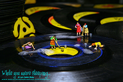 Doris, always a hard worker, put everything she had into cleaning up the old 45's. - While you were sleeping...  Photography by Lon Casler Bixby - Copyright - All Rights Reserved - www.whileyouweresleeping.photography/