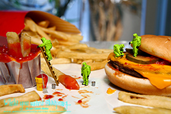 Hazmat Burger and Fries- While you were sleeping...  Photography by Lon Casler Bixby - Copyright - All Rights Reserved - www.whileyouweresleeping.photography/