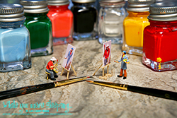 Uriah and Pierre painting each other's portraits. - While you were sleeping...  Photography by Lon Casler Bixby - Copyright - All Rights Reserved - www.whileyouweresleeping.photography/