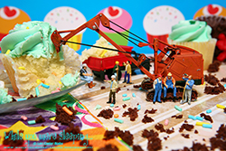 The workers took a well-deserved break while cleaning up after Little Timmy's birthday party. - While you were sleeping...  Photography by Lon Casler Bixby - Copyright - All Rights Reserved - www.whileyouweresleeping.photography/