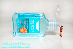 Just a drop of Sanitizer was all Sheila needed to feel safe and refreshed. - While you were sleeping...  Photography by Lon Casler Bixby - Copyright - All Rights Reserved - www.whileyouweresleeping.photography/
