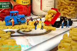 The construction crew ran out of lasagna noodles and had to quickly improvise with crushed macaroni. - While you were sleeping...  Photography by Lon Casler Bixby - Copyright - All Rights Reserved - www.whileyouweresleeping.photography/