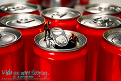 Though the top was popped, Virgil and Ernie were still quite hesitant about their first deep-soda dive. - While you were sleeping...  Photography by Lon Casler Bixby - Copyright - All Rights Reserved - www.whileyouweresleeping.photography/
