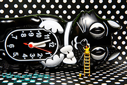 Clockety Clock - Doris often worked late into the night, but tonight she had the uneasy feeling that she was being watched. - While you were sleeping...  Photography by Lon Casler Bixby - Copyright - All Rights Reserved - www.whileyouweresleeping.photography/